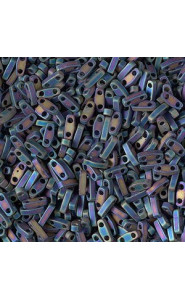 Miyuki quarter tila 5x1.2mm beads - Matted multi iris QTL-401FR